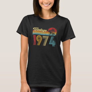 Camiseta Vintage 1974 Feita Em 1974 49º Aniversário 49 Anos