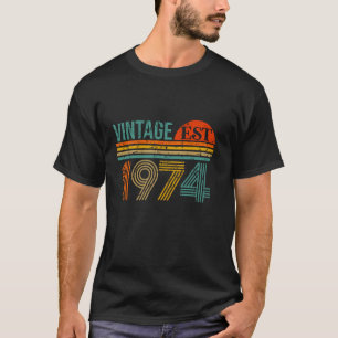 Camiseta Vintage 1974 Feita Em 50 Aniversário De 50 Anos De