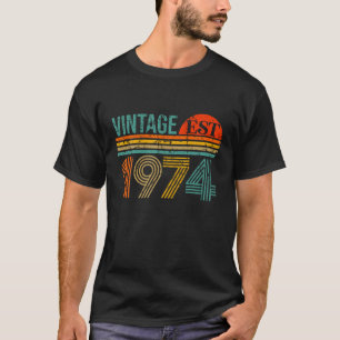 Camiseta Vintage 1974 Feita Em 50 Aniversário De 50 Anos De