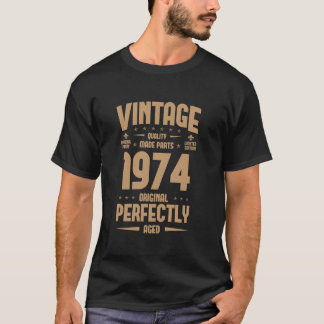 Camiseta Vintage 1974 Feliz aniversário de 50 anos Bir