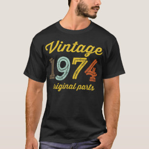 Camiseta Vintage 1974 Partes originais