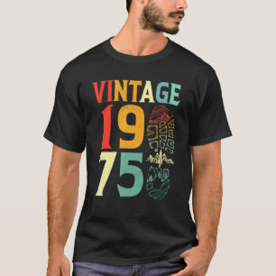 Camiseta Vintage 1975, Ataque de Aniversário de 47 Anos