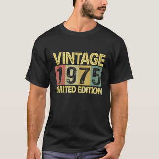 Camiseta Vintage 1975 Bday 47 Anos Engraçado 47º Aniversári