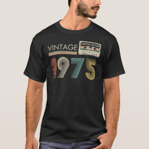 Camiseta Vintage 1975 Limited Edition Cassette Retro