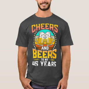 Camiseta Vintage 1975 Saúde E Cerveja Aos Meus 45 Anos