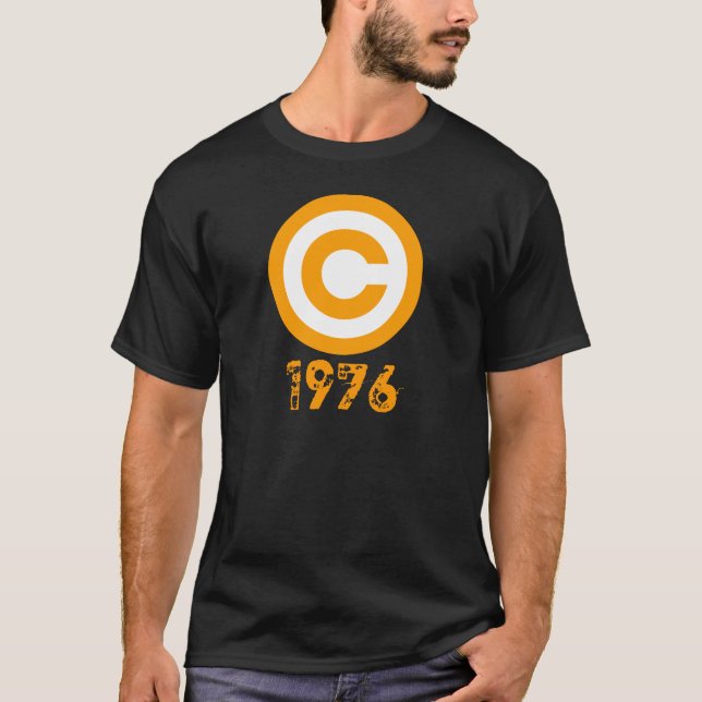 Camiseta Vintage 1976 de Copyright (Frente)