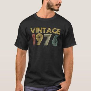 Camiseta Vintage 1976 Feita Em 1976 46º Aniversário 46 Anos