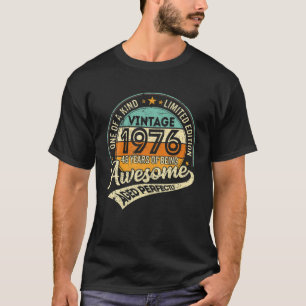 Camiseta Vintage 1976 Limited Edition 46 Anos De Atenção