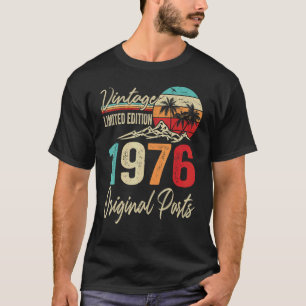Camiseta Vintage 1976 Original Parts 46th Birthday