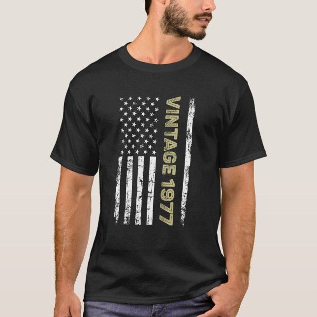 Camiseta Vintage 1977 45º aniversário Gift Men America (Frente)
