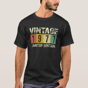 Camiseta Vintage 1977 45º Aniversário Homens Mulheres 45 An