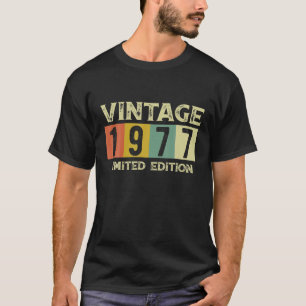 Camiseta Vintage 1977 Limited Edition 44 Birthday
