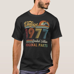 Camiseta Vintage 1977 Limited Edition Partes originais