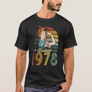 Camiseta Vintage 1978 1978 44 Birthday 44 Anos 3
