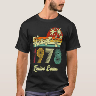 Camiseta Vintage 1978, 45 anos, 45 anos, aniversário