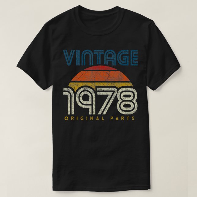 Camiseta Vintage 1978 Aniversário (Frente do Design)