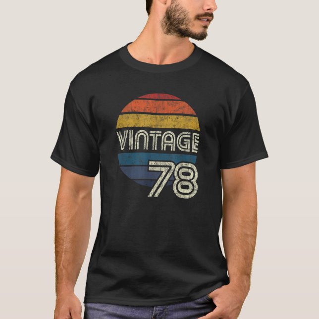 Camiseta Vintage 1978 Aniversário (Frente)