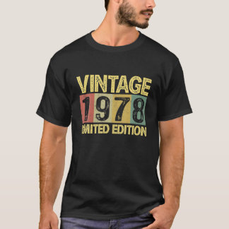Camiseta Vintage 1978 Bday, 44 Anos, 44 Funny Aniversário