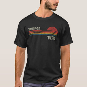 Camiseta Vintage 1978 Chest Stripe Aniversário