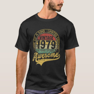 Camiseta Vintage 1979 Nascer De 43 Anos Em 1979 43º Anivers
