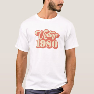 Camiseta Vintage 1980, 40 Anos, aniversário de 40 anos de p
