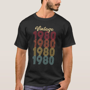 Camiseta Vintage 1980 Feita Em 1980 42nd Birthday Gift