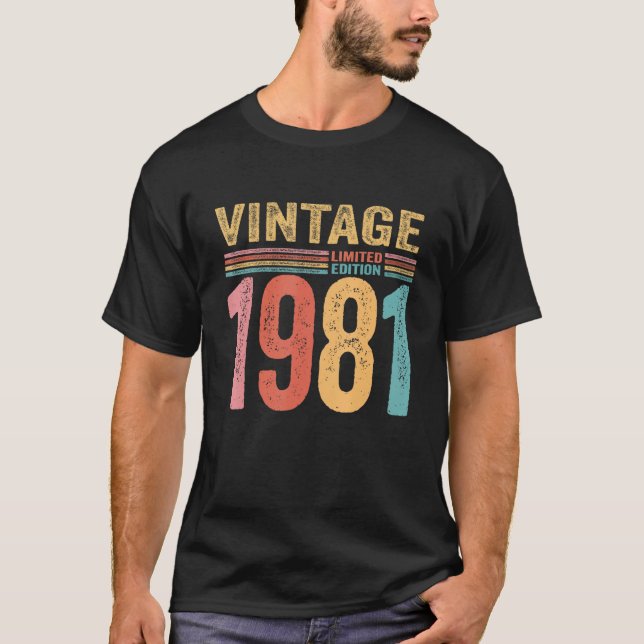 Camiseta Vintage 1981, 41 anos (Frente)