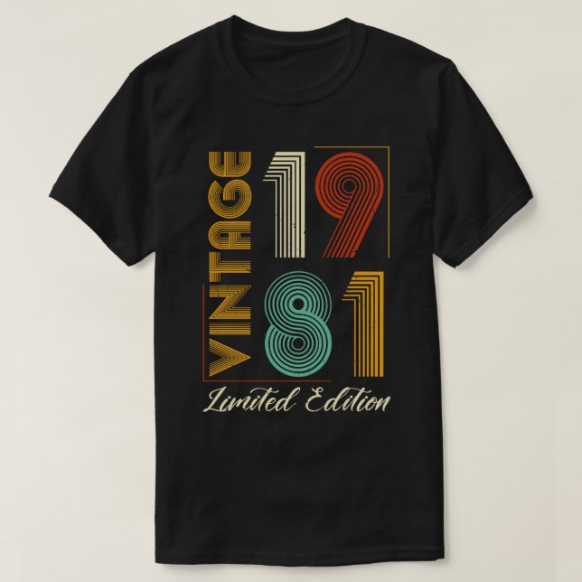 Camiseta Vintage 1981 Limited Edition (Frente do Design)