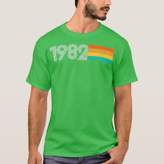 Camiseta Vintage 1982 39 Anos Aniversário Gift Retro
