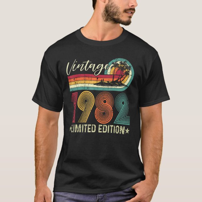 Camiseta Vintage 1982 41º aniversário 41 anos (Frente)