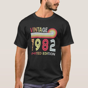 Camiseta Vintage 1982 Feita Em 1982 39º Aniversário Mulhere