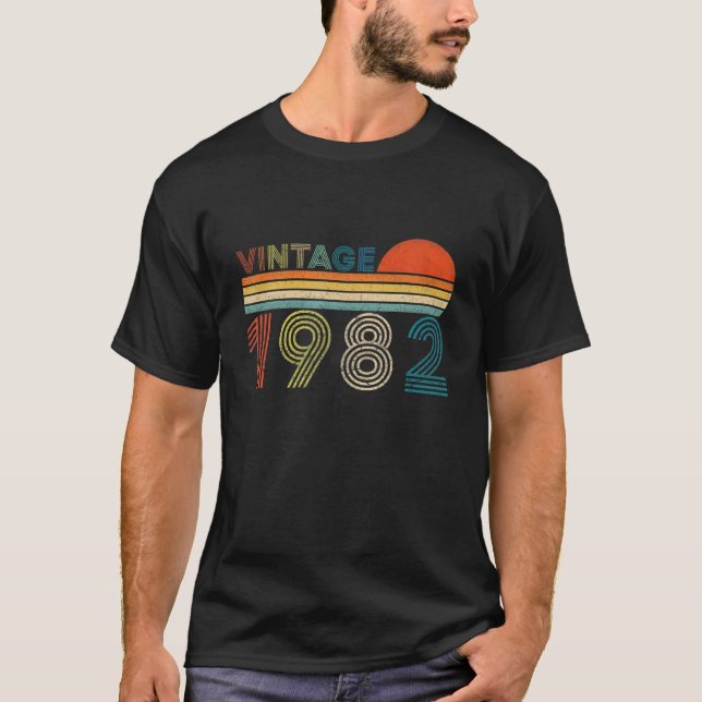 Camiseta Vintage 1982 Limited Edition 39 Anos Aniversário (Frente)