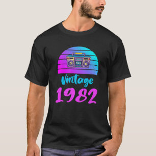 Camiseta Vintage 1982 T Vintage Birthday Graphic Design