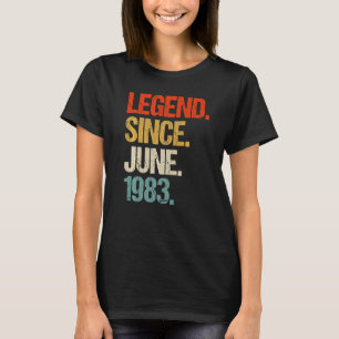 Camiseta vintage 1983 aniversário de 40 anos retro 40 anos