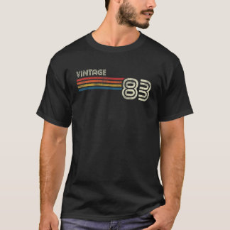 Camiseta Vintage 1983 Chest Stripe 38º Aniversário