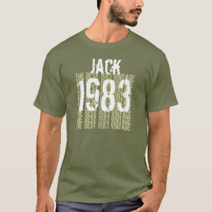 Camiseta Vintage 1983 de um ano de 1983 aniversários o