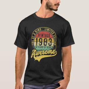 Camiseta Vintage 1983 Limited Edition 40 anos 40th