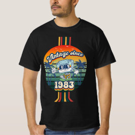 Camiseta Vintage 1983 Retro Throwback 42º Aniversário