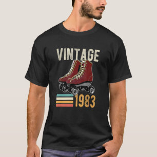 Camiseta Vintage 1983 Roller Skate 39º aniversário 39 anos 