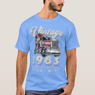 Camiseta Vintage 1983 Trucker Big Rig Driver 39th Bir