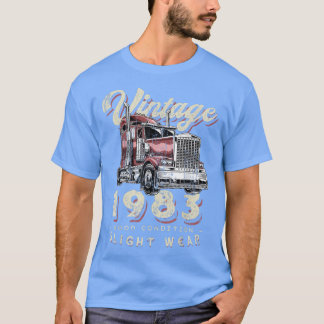 Camiseta Vintage 1983 Trucker Big Rig Driver 39th Bir