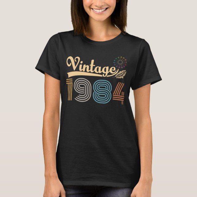 Camiseta vintage 1984 birthday (Frente)