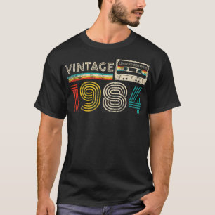 Camiseta Vintage 1984 Classic Birthday 1984 Cassette Tape V