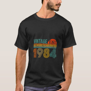 Camiseta Vintage 1984 Feita Em 40 Aniversários De 40 Anos D
