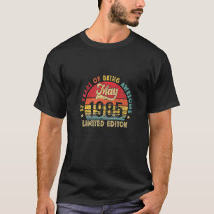 Camiseta Vintage 1985 37th Birthday Retro Awesmanutenção de