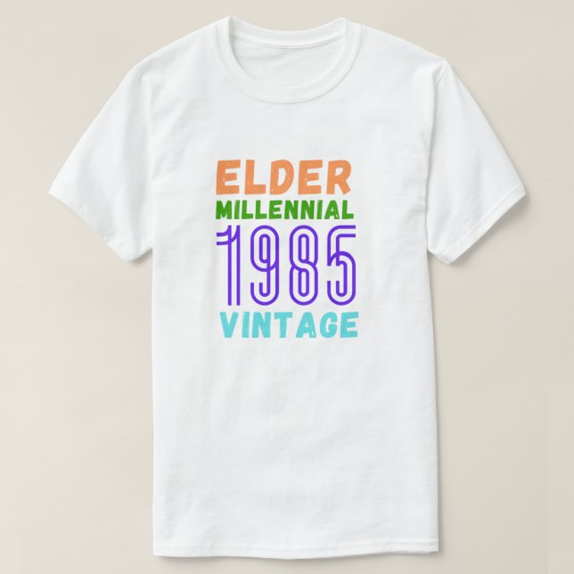 Camiseta Vintage 1985 da Elder Millennium (Frente do Design)