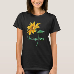 Camiseta Vintage 1985 Girassol 37 anos 37 anos
