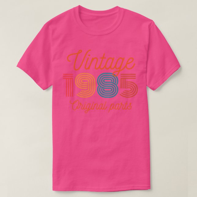 Camiseta Vintage 1985 Partes originais (Frente do Design)