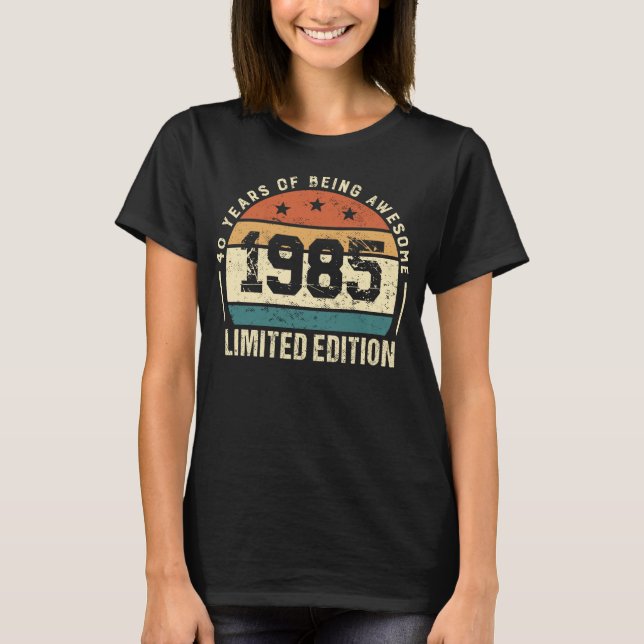 Camiseta Vintage 1985 Retro 40th Birthday Idea (Frente)