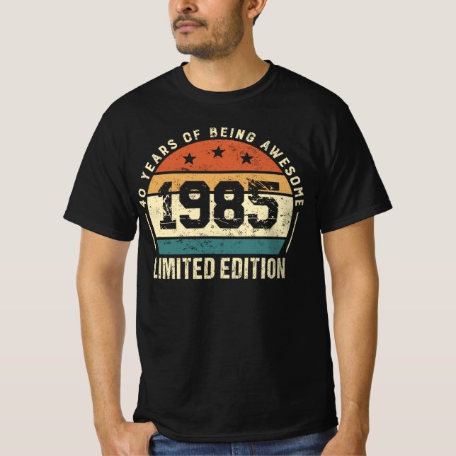 Camiseta Vintage 1985 Retro 40th Birthday Idea (Frente)